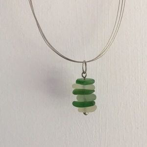 Beach glass necklace